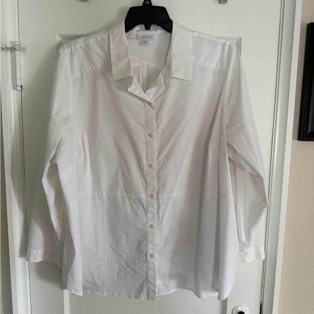 J. Jill Crisp White Collared Shirt